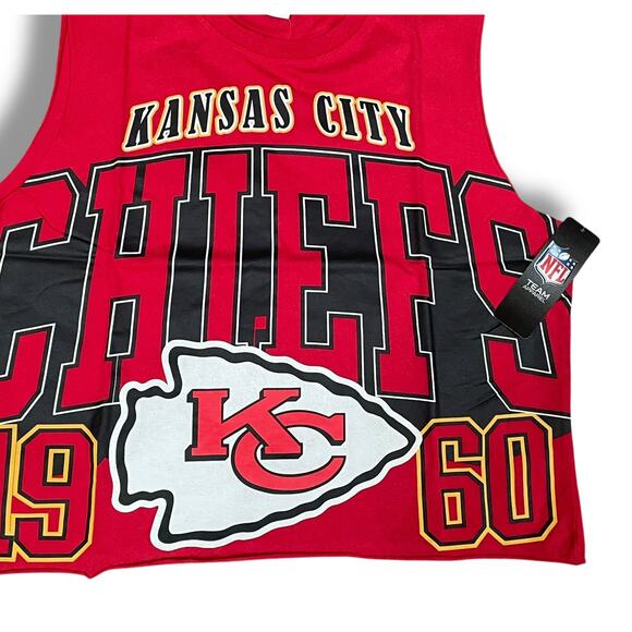 Kansas City Chiefs Womens Large Crop Tee Shirt Muscle Graphic NFL x Forever21 - Picture 3 of 13